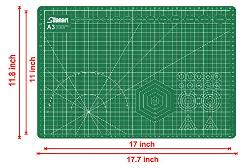 Sdanart Self Healing Cutting Mat: 12"×18" Double Sided 5-Ply Rotary Cutting Board for Sewing, Crafts, Quilting, Fabric, Hobby, Art Project