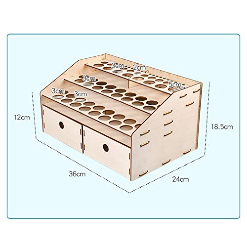 CWDRDX DIY Wooden Organizer Paint Bottles Display Brushes Holder Stand Storage Model Tool