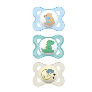 mam day & night pacifier, 0-6 months, boy, 3 pack