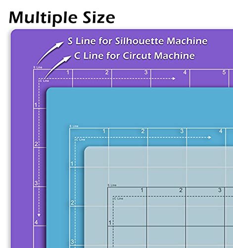 ReArt Standard Grip Cutting Mat for Silhouette Cameo 4 Packs 12" x 24" - Adhesive Cut Mat Replacement Set Matts Vinyl Craft