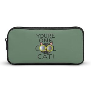 sunglass cool cat pencil case pencil pouch coin pouch cosmetic bag office stationery organizer