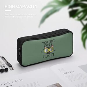 Sunglass Cool Cat Pencil Case Pencil Pouch Coin Pouch Cosmetic Bag Office Stationery Organizer