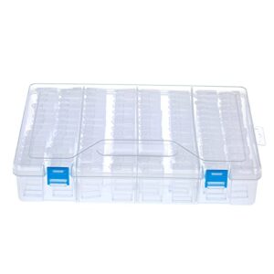 clear plastic diamond storage box with compartment 112 pack transparent diamond embroidery painting accessory tool drill jewelry beads container holder with label