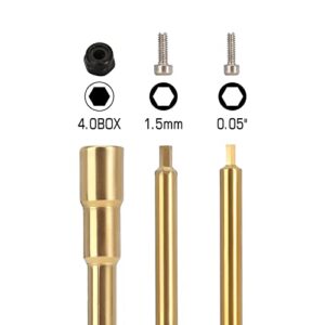 INJORA RC Tool Kit 3 in 1 Screwdriver 0.05inch 1.5mm Hex Nut Drivers 4mm for SCX24 Gladiator Bronco C10 JLU Deadbolt Other RC Model Car