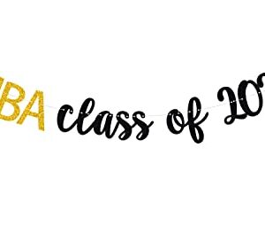 Gold Glitter MBA Class of 2023 Banner - High School/College Graduate Congratulations Hanging Decorating-Congrats Grad Graduation Party Decorations Supplies