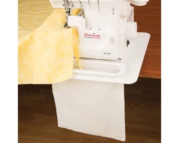 Alphasew Serger Pad and Trim Bin, Thread and Fabric Scrap Catcher, Removable Bag Pocket on 12x12 Inch Square Pad