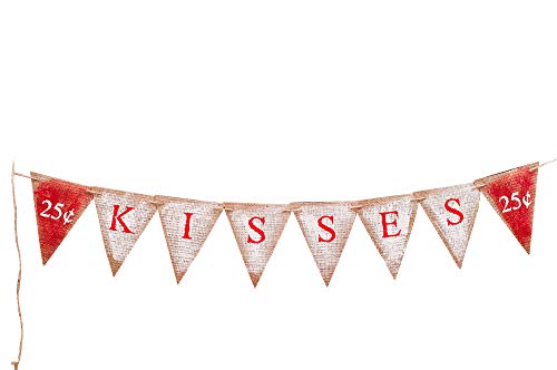 Valentines Day Decor | Valentines 25 cent Kisses Banner | Valentine Decoration