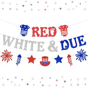 4th of july Baby Shower Decorations Red White and Blue Baby Shower Banner Bunting Garland Independence Day Decorations Indoor Outdoor USA Decorations