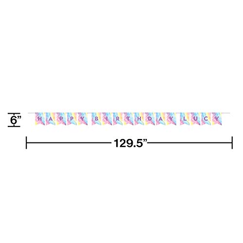 Tie Dye Party Happy Birthday Banner, 1 ct