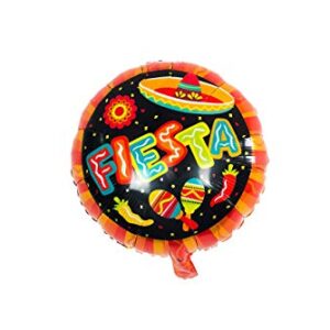 FIESTA PARTY Decorations Supplies kit - Cactus decor foil Balloons, Gold Fiesta balloon banner, Fiesta helium balloons, Coco party paper tassel garland, Mexican party style paper fans- Cinco de mayo