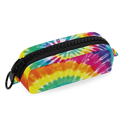 Tie Dye Pencil Case Bag Cute Pencil Box with Zipper Pen Pouch for Middle High School Office College Student Girls and Boys