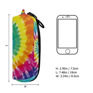 Tie Dye Pencil Case Bag Cute Pencil Box with Zipper Pen Pouch for Middle High School Office College Student Girls and Boys