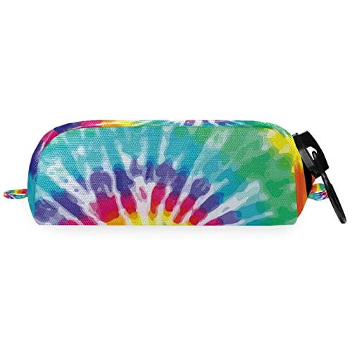 Tie Dye Pencil Case Bag Cute Pencil Box with Zipper Pen Pouch for Middle High School Office College Student Girls and Boys