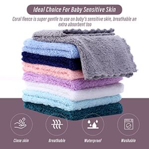 24 Pack Baby Washcloths - Ultra Soft Absorbent Wash Cloths for Baby and Newborn, Gentle on Sensitive Skin for Face and Body, 8" by 8" Multicolor