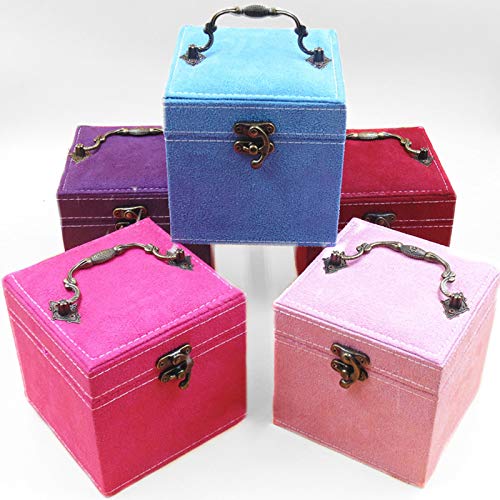 TINTON LIFE 2 Layers Sewing Kits with Vintage Box Sewing Accessories Supplies Kits for Adults Kids Beginner Travel Sewing Basket Metal Handle Pink