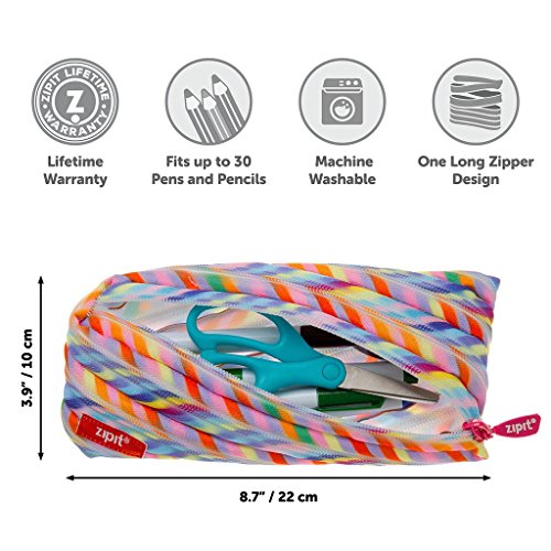 ZIPIT Colorz Pencil Case/Cosmetic Makeup Bag, Stripes