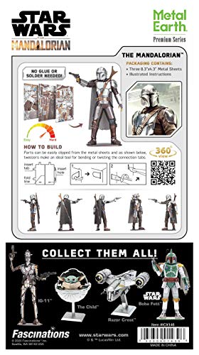 Metal Earth Premium Series Star Wars The Mandalorian 3D Metal Model Kit Fascinations