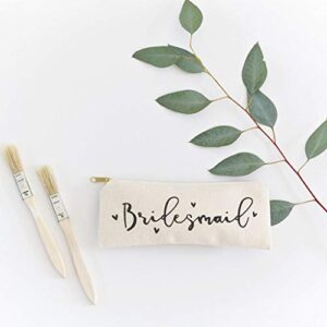 The Cotton & Canvas Co. Bridesmaid Wedding Cosmetic Pouch, Pencil Case, Bridal Party Gift and Travel Make Up Pouch