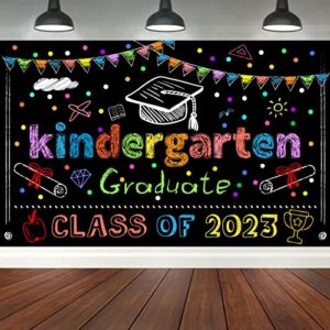 littleloverly kindergarten graduation banner backdrop party decorations class of 2022 preschool kids congrats grad banner outdoor yard sign kindergarten graduation