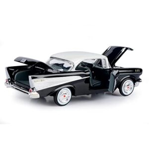1957 Chevy Bel Air, Black - Motormax Premium American 73228 - 1/24 Scale Diecast Model Car