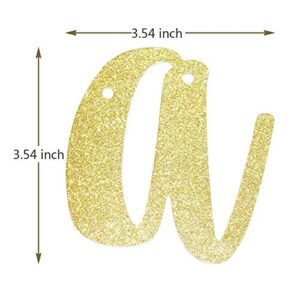 Bon Voyage Banner, Gold Glitter Sign Garlands for Travel Theme Party, Moving/Graduation/Retirement Party Supplies Decorations