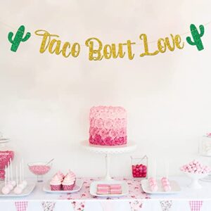 MonMon & Craft Taco Bout Love Banner / Mexican Fiesta Themed Bridal Shower / Engagement Party Decor / Bachelorette / Wedding Party Decorations Rose Gold Glitter