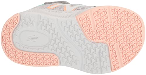 New Balance Kid's Dynasoft 545 V1 Hook and Loop Running Shoe, Summer Fog/Surf/Peach Glaze, 3 Infant