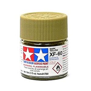 TAMIYA 81760 Acrylic Mini XF60 Dark Yellow 1/3 oz