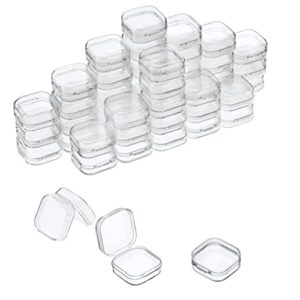 Eioflia Small Clear Storage Box Beads Storage Box Clear Plastic Storage Containers for Small Items Crafts Jewelry 50PCS Style1