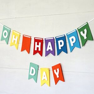 Decomod Premium Felt Custom Banner Kit Bunting & Letters Laser Cut Customizable Length - Rainbow