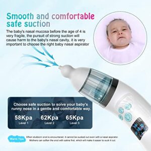 FEDOLOY Baby Nasal Aspirator, Electric Baby Nasal Aspirator, Care for Baby's Health, Only for Mothers to Choose The Right Electric Nose Sucker for Their Babies, White