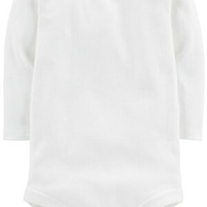 Simple Joys by Carter's Unisex Babies' Long-Sleeve Bodysuit, Pack of 7, White, 24 Months