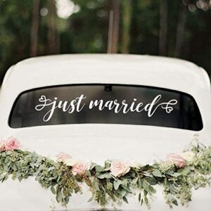 Just Married Wedding Banner Car Decorations (Banner + LED Light + Decal)