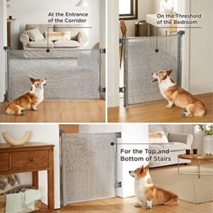 Lesure Retractable Baby Gate for Stairs - Extra Wide Dog Gate 34" Tall, Extends to 71" Wide, Pet Safety Gates for Doorways, Hallways, Indoor, Outdoor