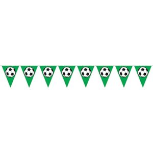 soccer ball pennant banner party accessory (1 count) (1/pkg)