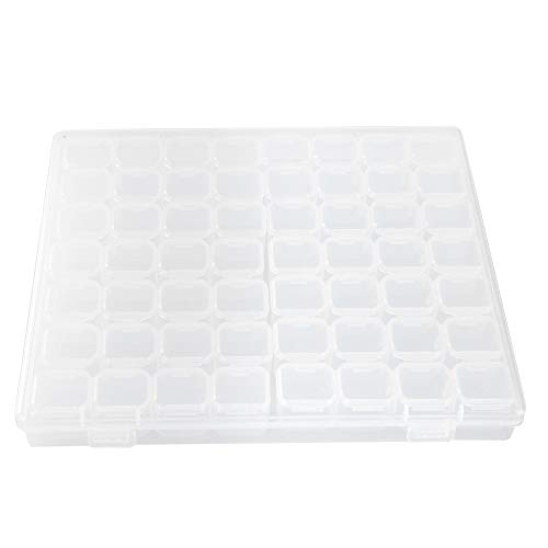 Nail Art Organizer,56 Slots Plastic Nail Art Accessory Decorations Jewelry Storage Organizer Box for 56 slot storage bead storage containers bead organizer earring container bead storage boxes nail ar