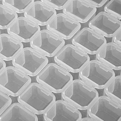 Nail Art Organizer,56 Slots Plastic Nail Art Accessory Decorations Jewelry Storage Organizer Box for 56 slot storage bead storage containers bead organizer earring container bead storage boxes nail ar