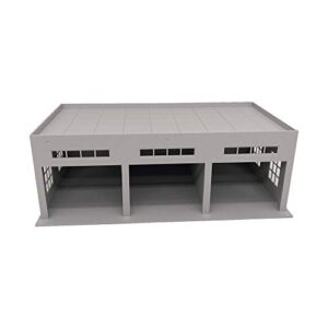 outland models miniatures 3-stall large garage for trucks/cars 1:64