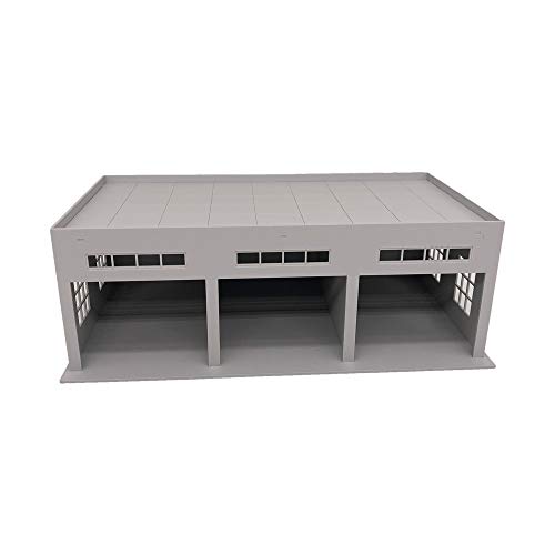 Outland Models Miniatures 3-Stall Large Garage for Trucks/Cars 1:64