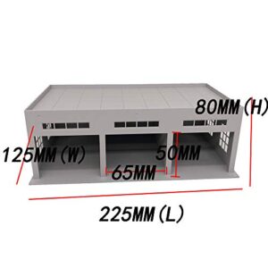 Outland Models Miniatures 3-Stall Large Garage for Trucks/Cars 1:64