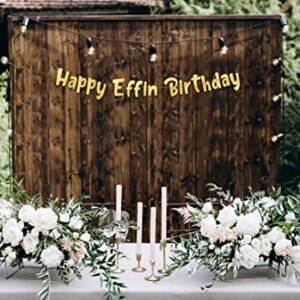 Funny Birthday Gold Glitter Banner – Happy Birthday Party Supplies, Ideas, and Gifts – 21st, 30th. 40th, 50th, 60th, 70th, 80th Adult Birthday Decorations