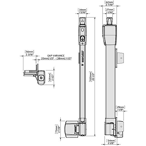 D&D Technologies ML3TPKA MagnaLatch Top Pull, Pool & Child Safety Magnetic Gate Latch and Lock, for Any Square Gate