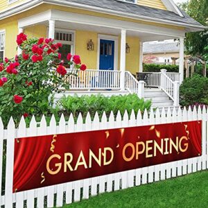 red large grand opening banner backdrop,shops malls companies restaurants store business opening activities advertising,outdoor outside opening propaganda decorations supplies 9.8×1.6 feet