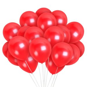 treasures gifted metallic red balloons – pearlized ruby red balloons – globos metalicos rojos, red latex balloons 12 inch, globos rojos metalicos – bulk red balloons 100 pack