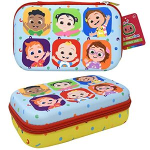 innovative designs cocomelon stationary pencil case set – premium material and machine washable – adorable hard-shell pencil case – lightweight and durable- pencil case for boys and girls