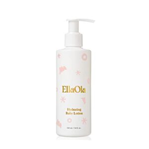 ELLAOLA Moisturizing Baby Lotion | Hydrating, Non-Toxic, and Plant-based Ingredients | Organic Baby Essentials I Fragrance Free and for Eczema Prone And Sensitive Skin | 7.8 fl. oz.