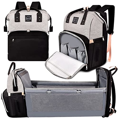 EC CARRY 3 in 1 Diaper Bag Backpack with Changing Station - Multifunction Large Baby Diaper Bags for Boys & Girls - Portable, Spacious & Lightweight Baby Registry Search Newborn Baby essential Gifts