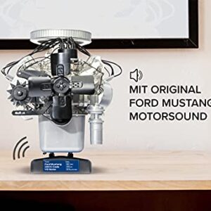 Ford 1965 Mustang V8 Engine Model Kit - Working Model Motor with Collector's Handbook