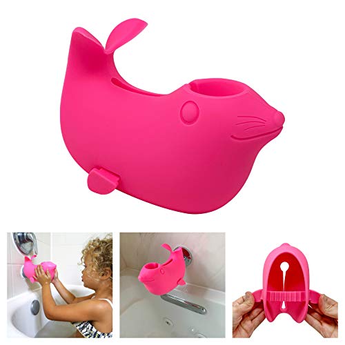 Kids Baby Bath Spout Cover - Faucet Safety Guard - Faucet Cover for a Bathtub for Kids Baby Toddlers - Cute Soft Seal for Enjoyable and Safe Baths for Your Child (Pink)