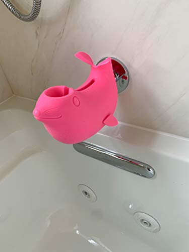 Kids Baby Bath Spout Cover - Faucet Safety Guard - Faucet Cover for a Bathtub for Kids Baby Toddlers - Cute Soft Seal for Enjoyable and Safe Baths for Your Child (Pink)